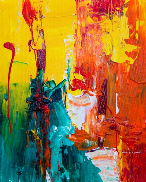 Pintura abstracta con color intenso